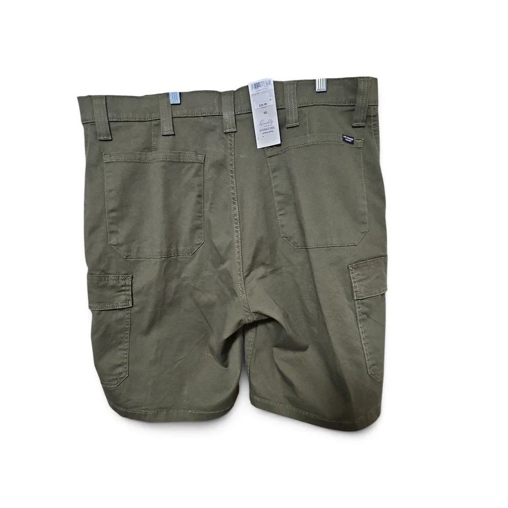 Signature by Levi Strauss Men OliveGreen Essential Cargo Shorts Size 40 NWT 0368